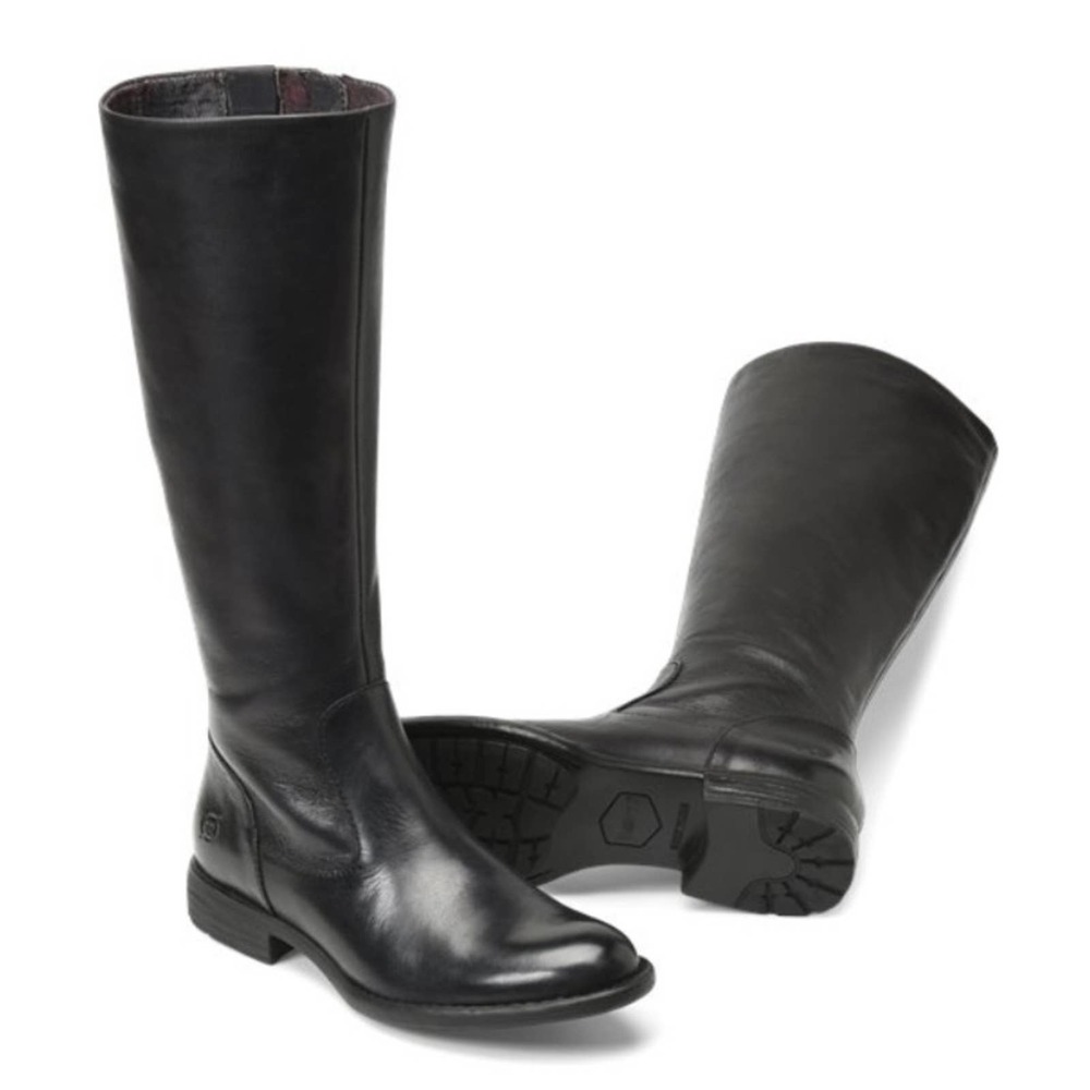 Born Black Leather North Riding Tall Boots